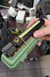 Latarka  cob USB zoom charge duży 