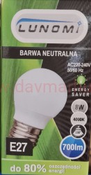 Żarówka Eko LED E27/ 8W neutralna