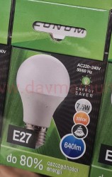Żarówka Eko LED E27/ 7,5W ciepła