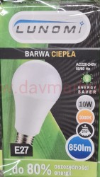 Żarówka Eko LED E27/ 10W ciepła