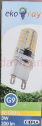 Żarówka Eko LED G9/ 3W 230V ciepła