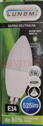 Żarówka Eko LED świeca E14/ 6W neutralna