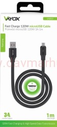 Kabel va0107 usb micro 1m 3A Vayox