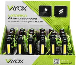 Latarka mały charge VAYOX VA0355 PROMO 20+4